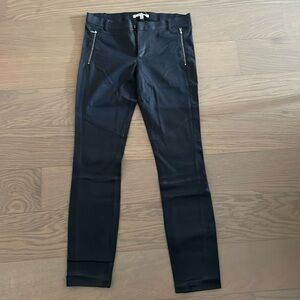 J Brand skinny black pants with zipper detail